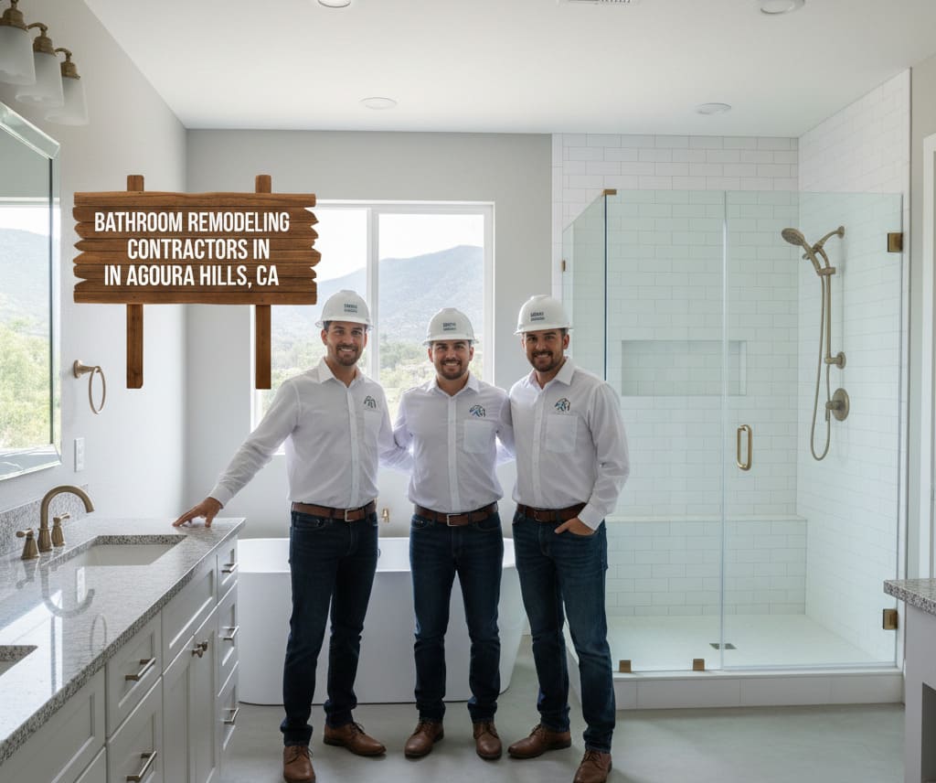 Agoura Hills bathroom remodeling contractors working on a luxury master bathroom renovation