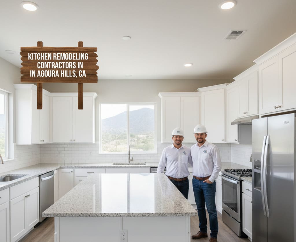 Agoura Hills kitchen remodeling contractors working on a custom kitchen installation